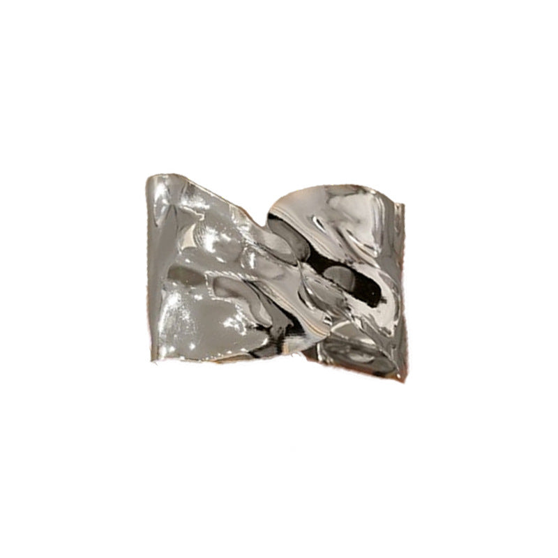 Wholesale Irregular Metal Pleated Open Bracelet