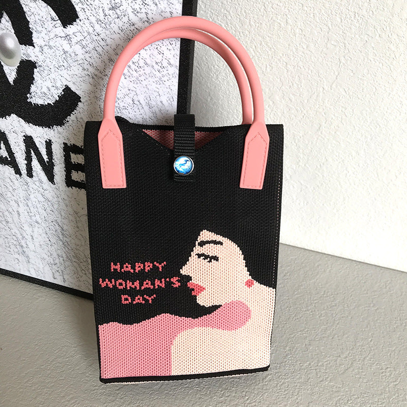 Wholesale Portable Storage Crossbody Hand-held Knitted Bag