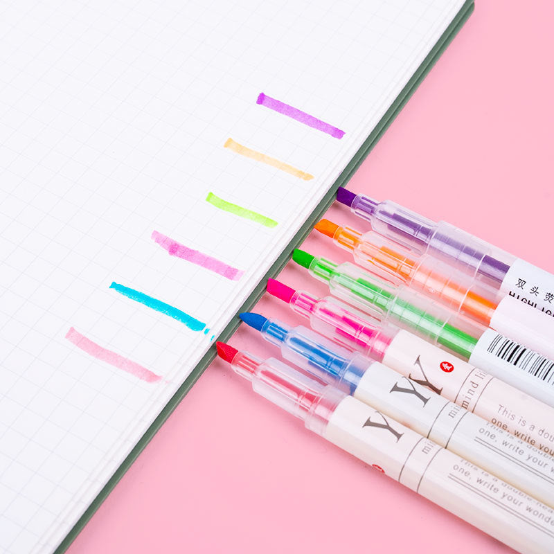 Wholesale Color Double Head Fluorescent Marker Pen