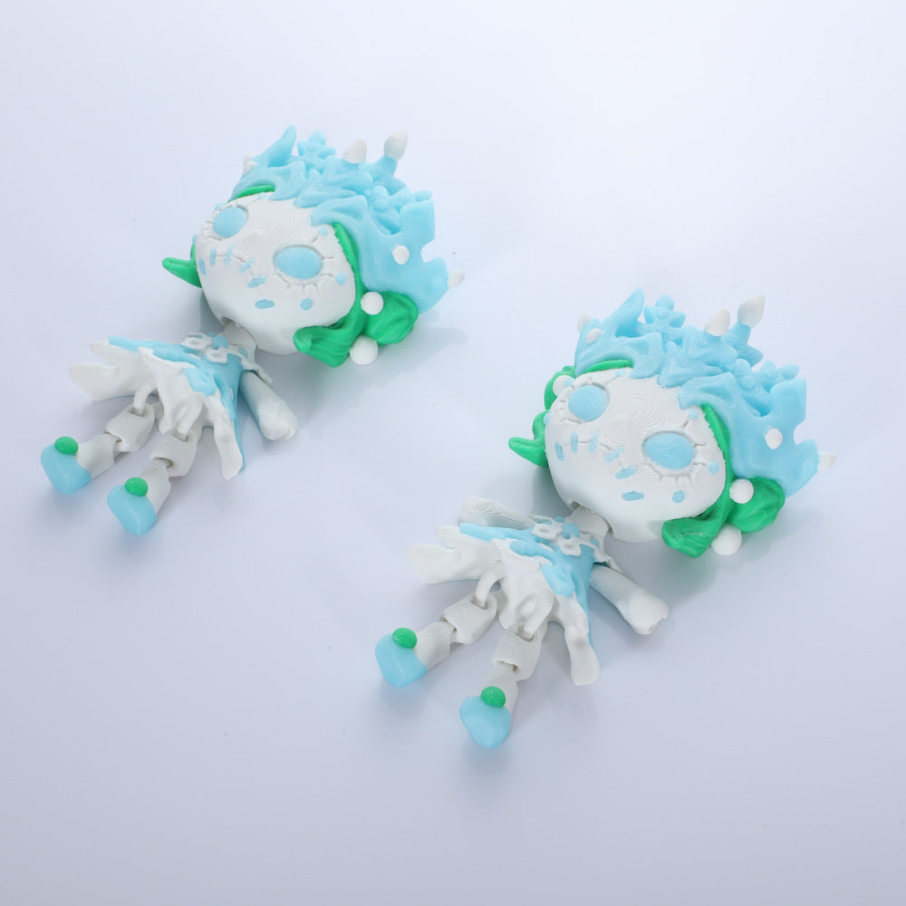 Wholesale 3D Printing Decoration Black and White Doll Desktop Decoration Crafts