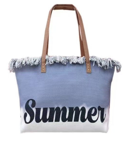Wholesale Large Capacity Tassel Bag Beach Bag Women's Shoulder Tote Bag