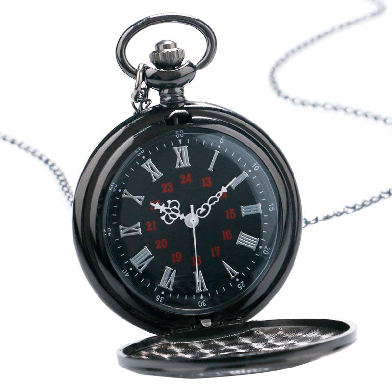 Wholesale Roman numeral black retro pocket watch