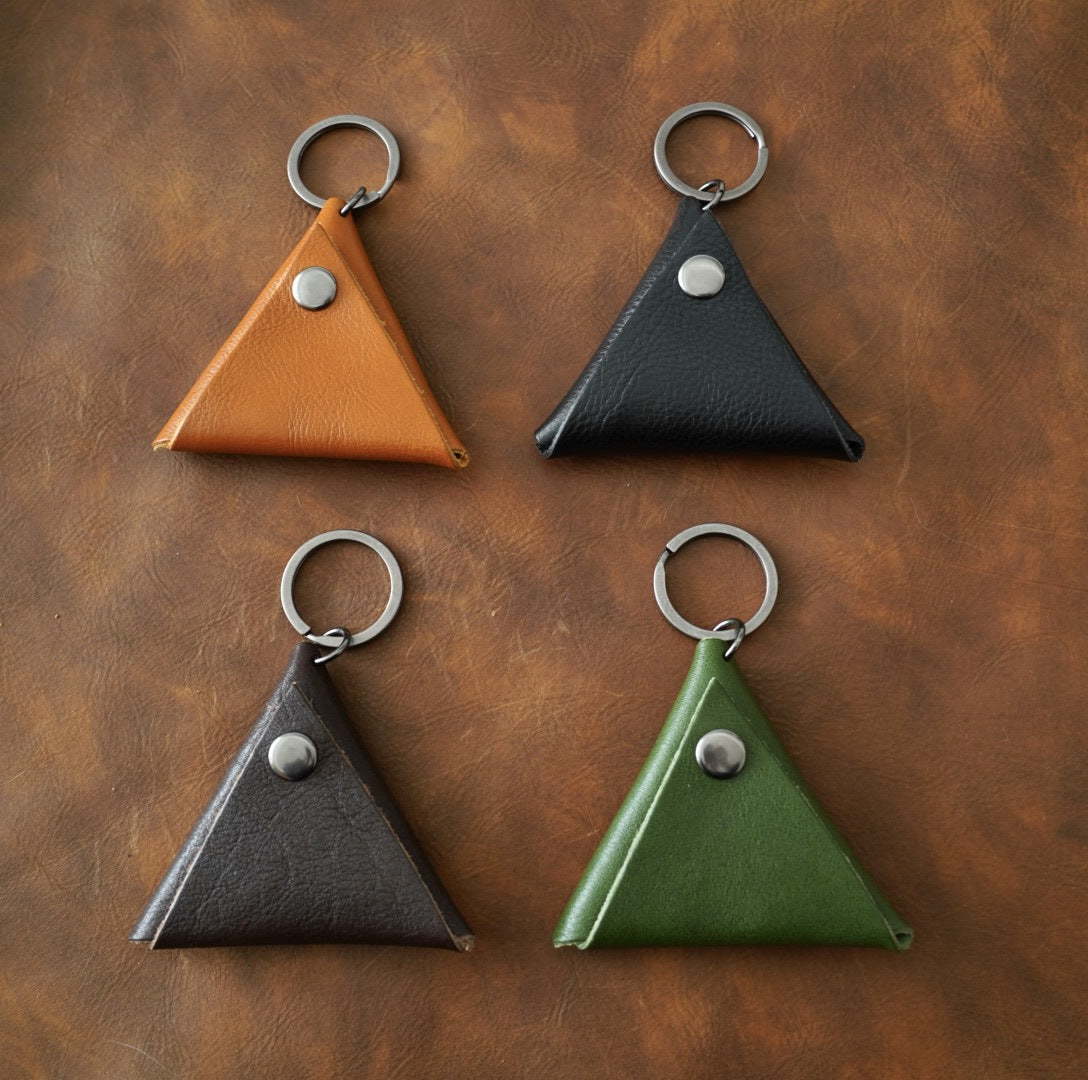 Wholesale Triangle Zero Wallet Cowhide Key Buckle