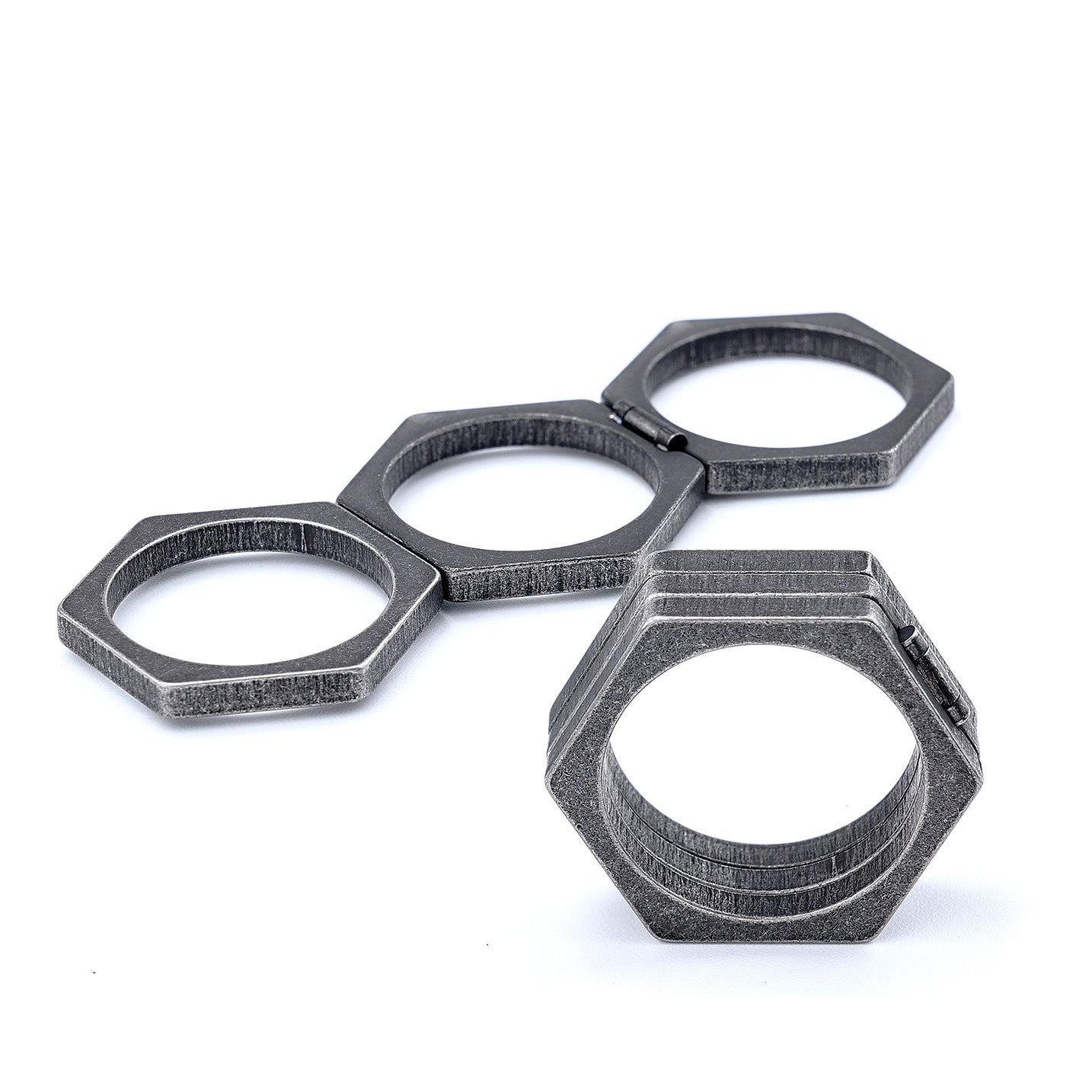 Wholesale Polygon Vintage Titanium Steel Ring