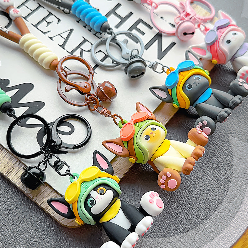 Wholesale Pilot cartoon keychain pendant trendy car keychain