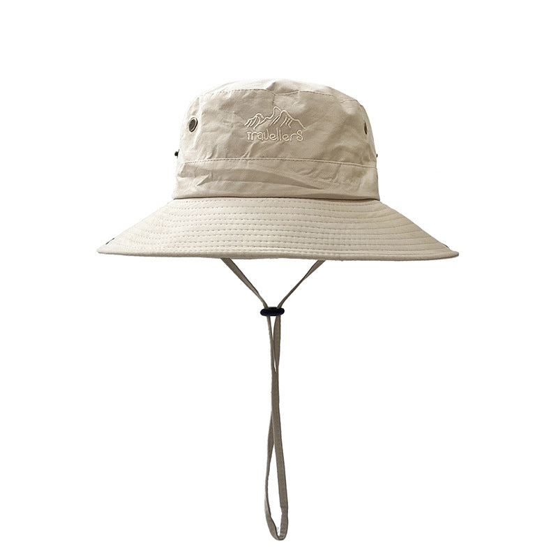 Wholesale Cotton Letters Embroidery Sunshade Bucket Hat