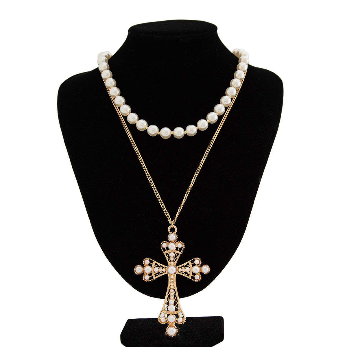 Wholesale men's pearl flower necklace clavicle chain