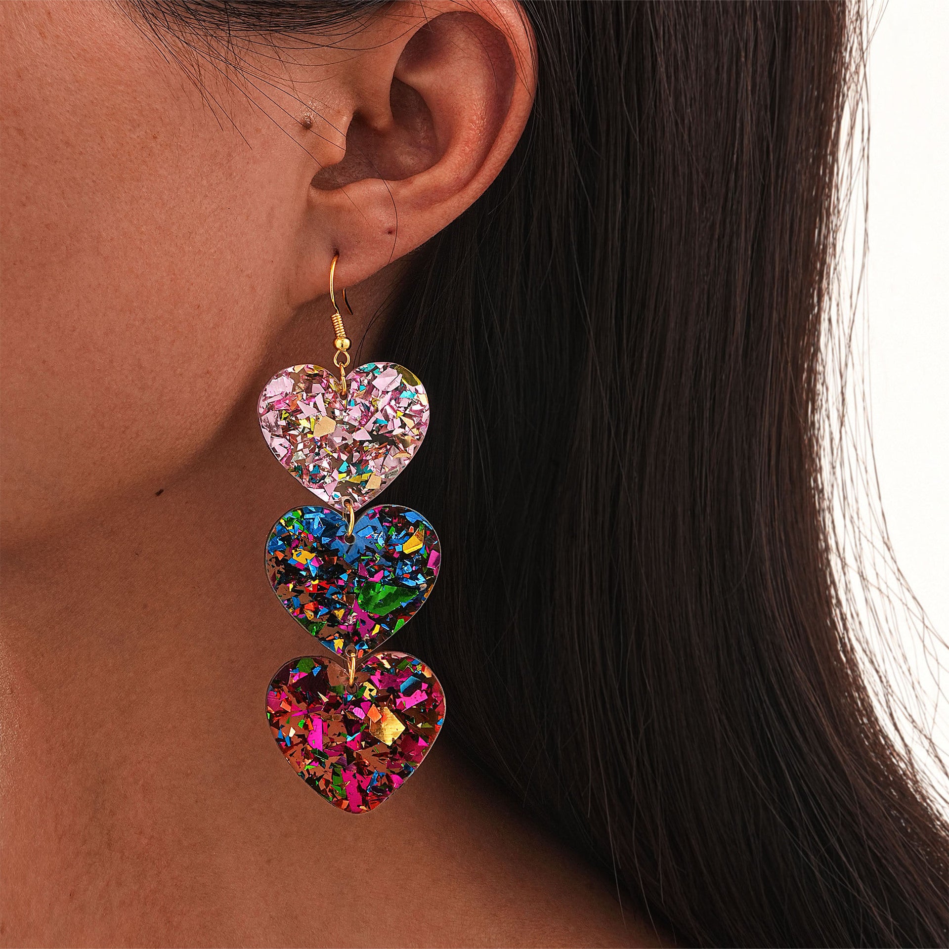 Wholesale Acrylic Earrings Valentine's Day Heart Earrings