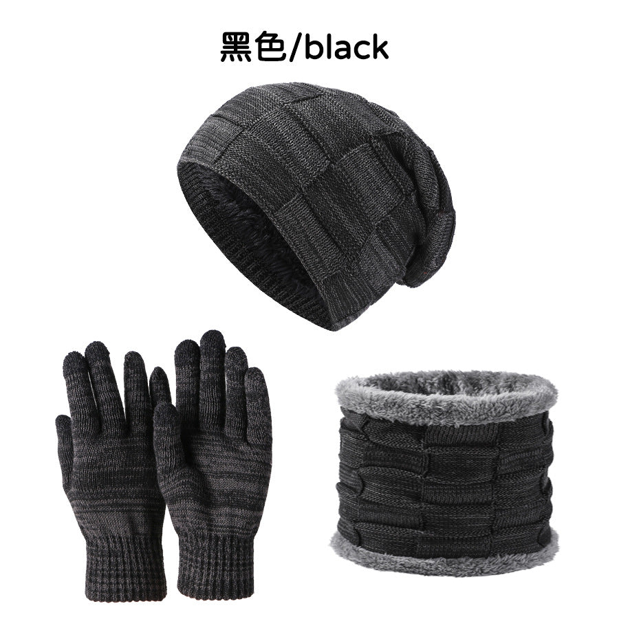 Wholesale Velvet Thickened Hat Scarf and Gloves Set
