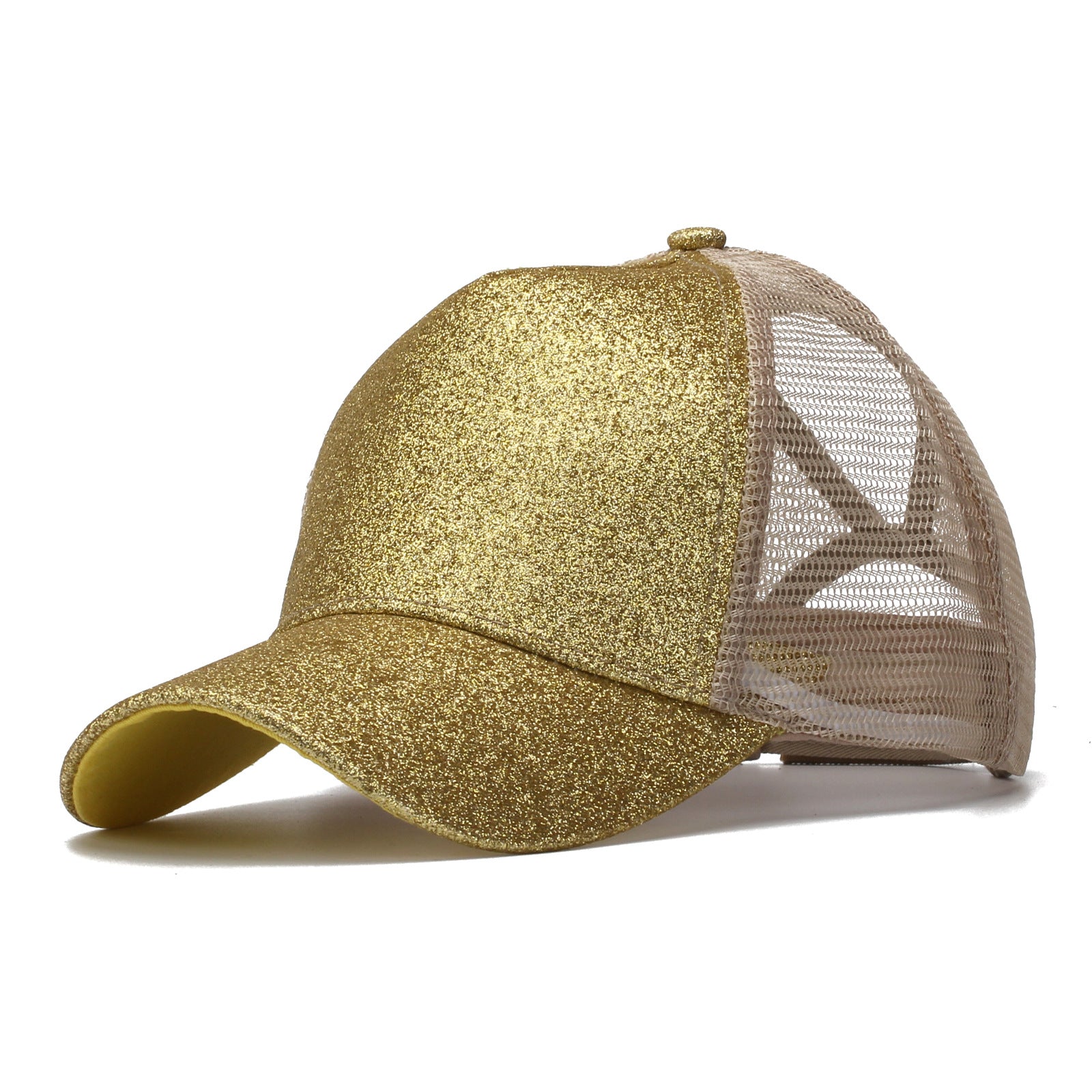 Wholesale Glitter Ponytail Baseball Mesh Cap