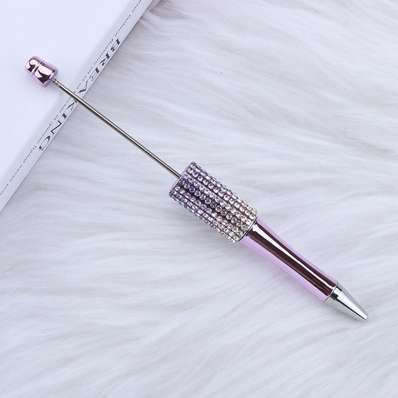 Wholesale 50pcs Diamond Diy Creative Plastic Cute Puzzle Beaded Round Beads Diamond Cute Pen