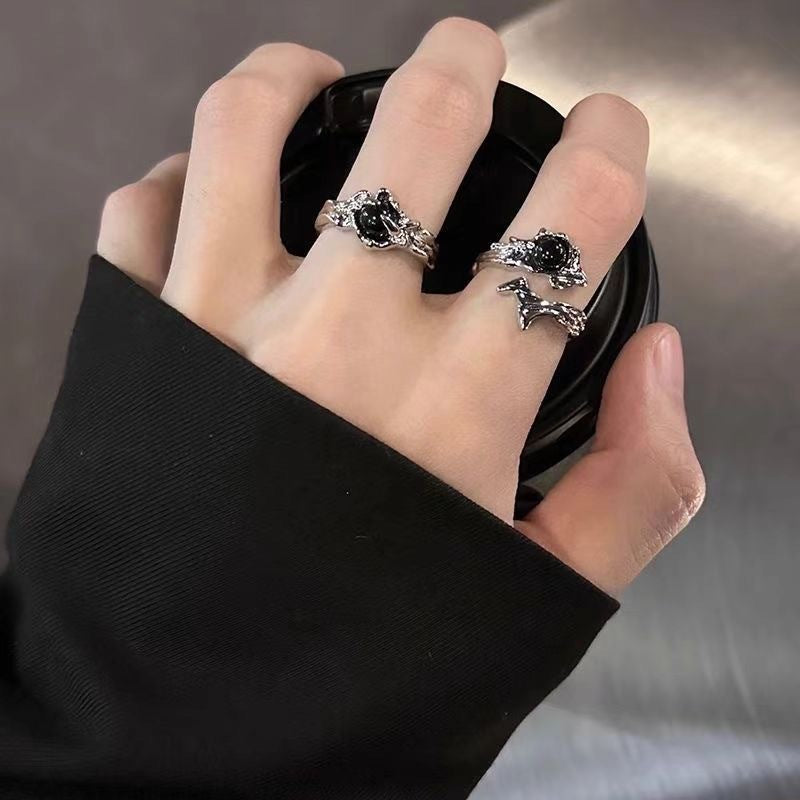Wholesale Dark Wind Thorn Ring Open Ring