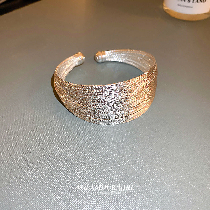 Wholesale Real Gold Electroplated Multi-layer Open Bracelet