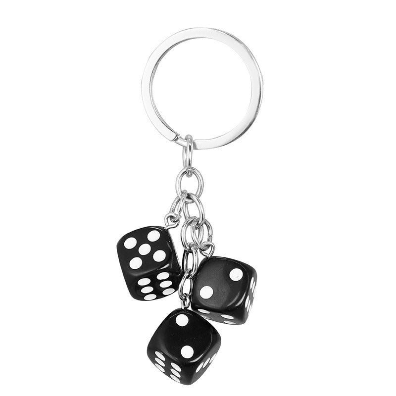 Wholesale Resin Dice Shape Keychain