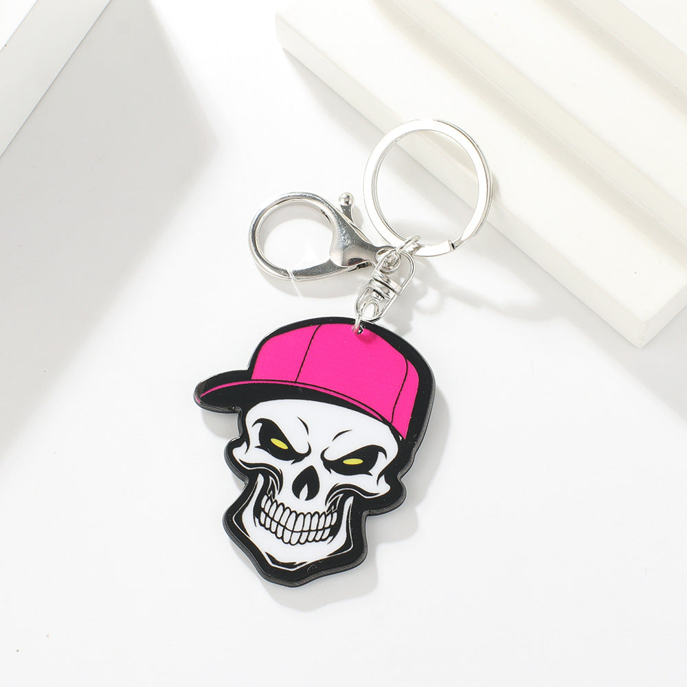 Wholesale Mexican Calavera Acrylic Skull Keychain