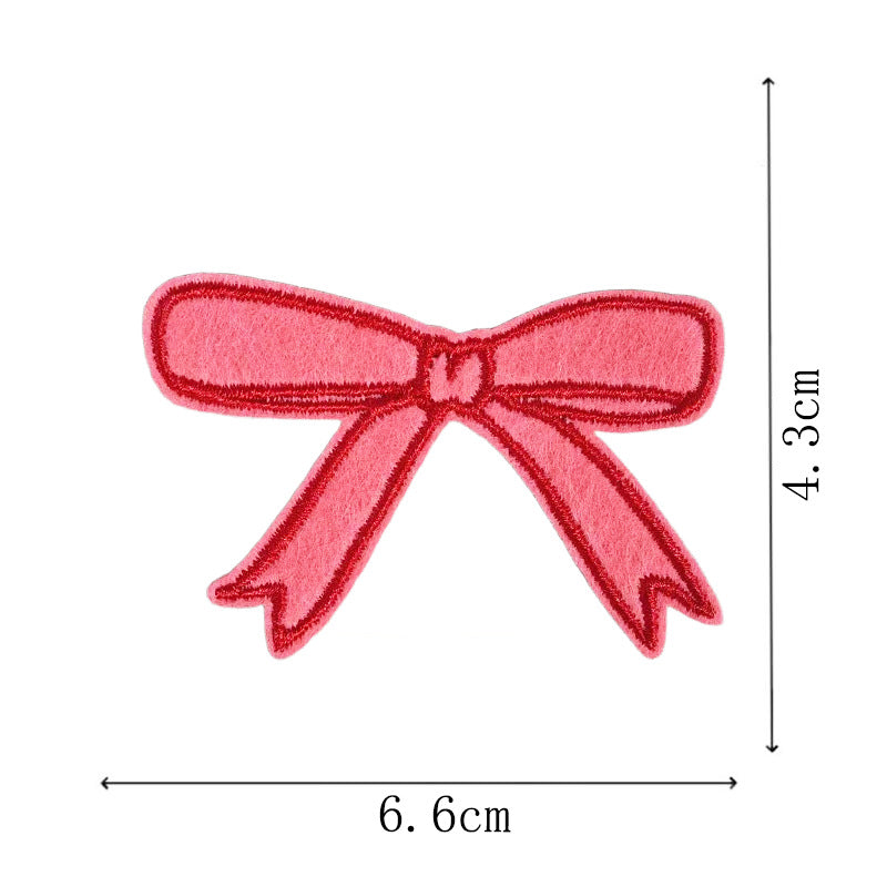 Wholesale Red diverse bow embroidery DIY Patches