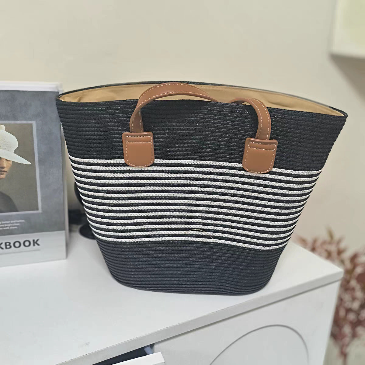 Wholesale Large Capacity Woven Shoulder Bag Rattan Straw Bag Tote Bag