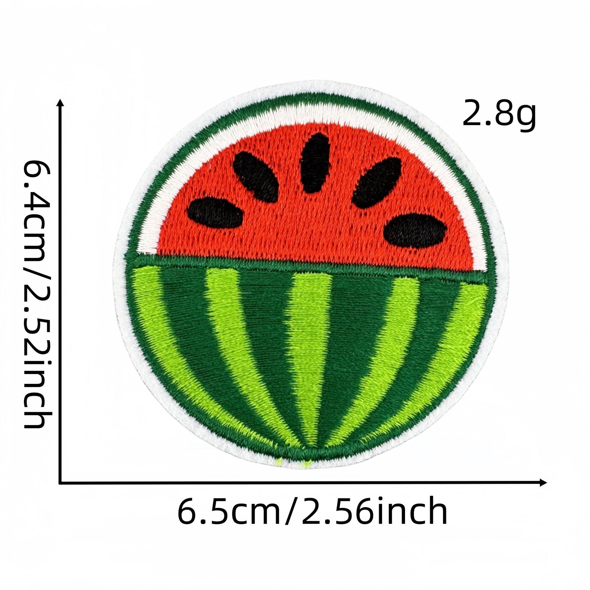 Wholesale Cartoon Watermelon Embroidered Patch Iron On DIY Fabric Sticker For Clothing And Bag Repair