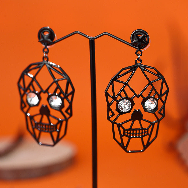 Wholesale Halloween Creative Funny Dark Ghost Bat Spider Skull Earrings