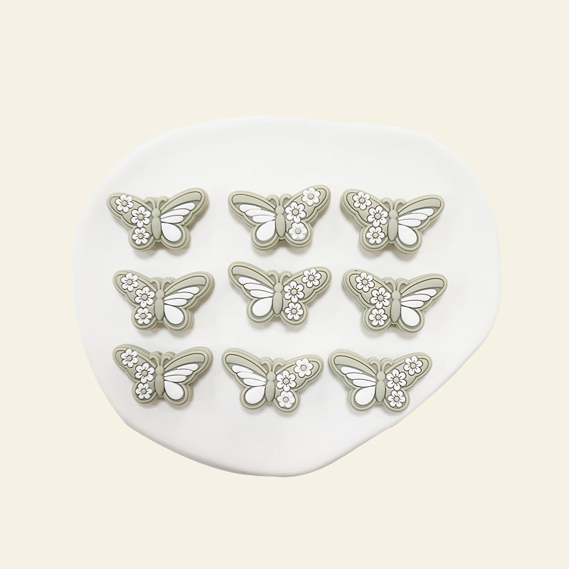 Wholesale 10PCS Cartoon Butterfly Silicone Beads