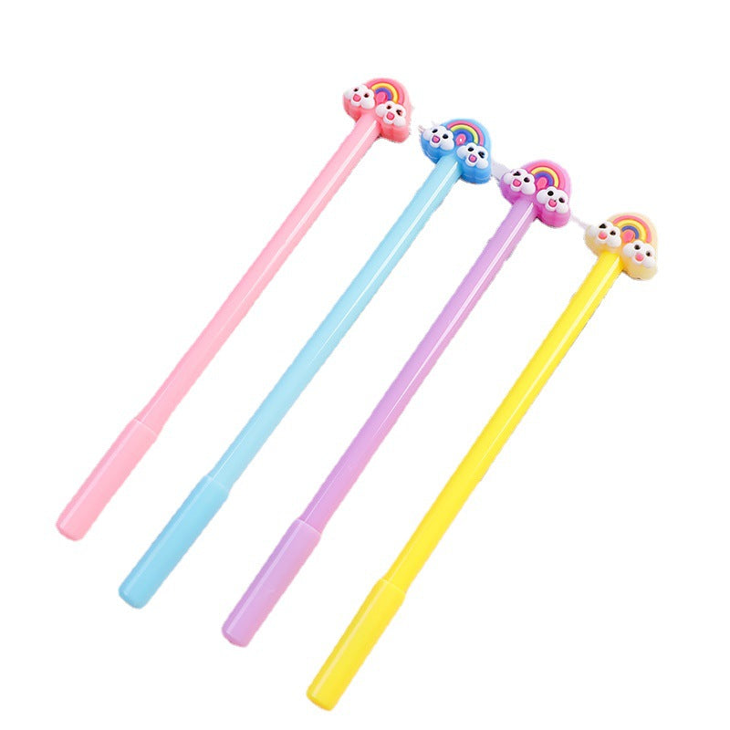 Wholesale Plastic Rainbow Cloud Rabbit Gel Pen
