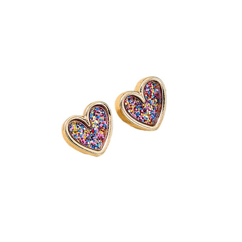 Wholesale 1 Pair of Elegant Cute Sweet Small Exquisite Alloy Fashionable Sweet Cool Love Commuting Versatile Earrings