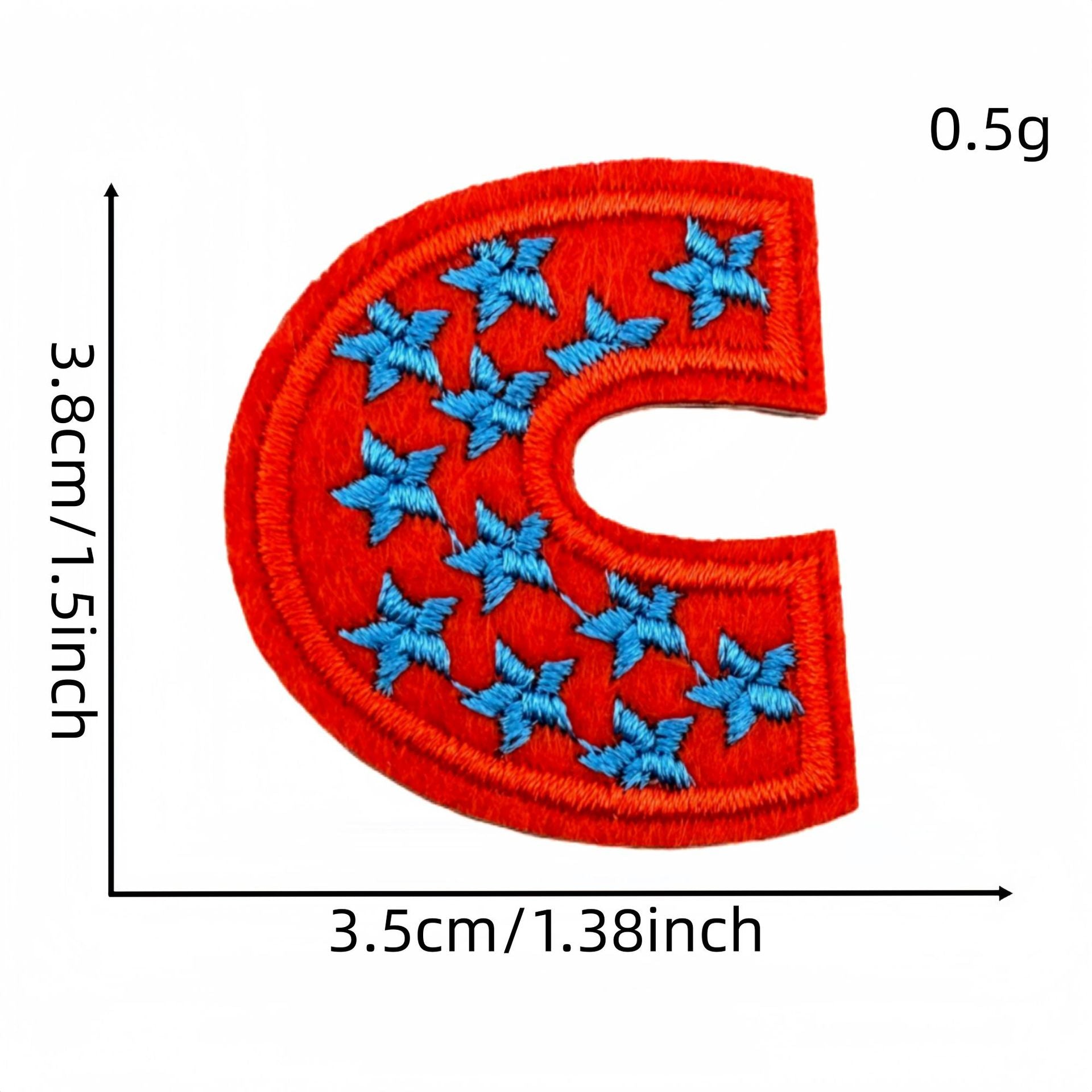 Wholesale Polyester Cartoon Alphabet Embroidery Patches Iron On DIY Clothing Bag Accessory