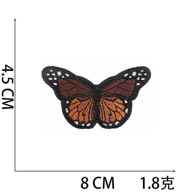 Wholesale Chic Polyester Embroidered Iron On Patches Assorted Butterfly Sunflower Designs For Clothing Craft Supply Resale