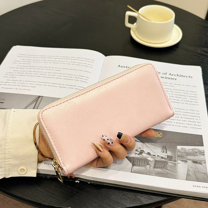 Wholesale Long Shiny Zipper Women's Wallet
