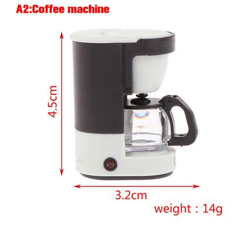 Wholesale 1:12 miniature model scene food play micro juicer coffee machine