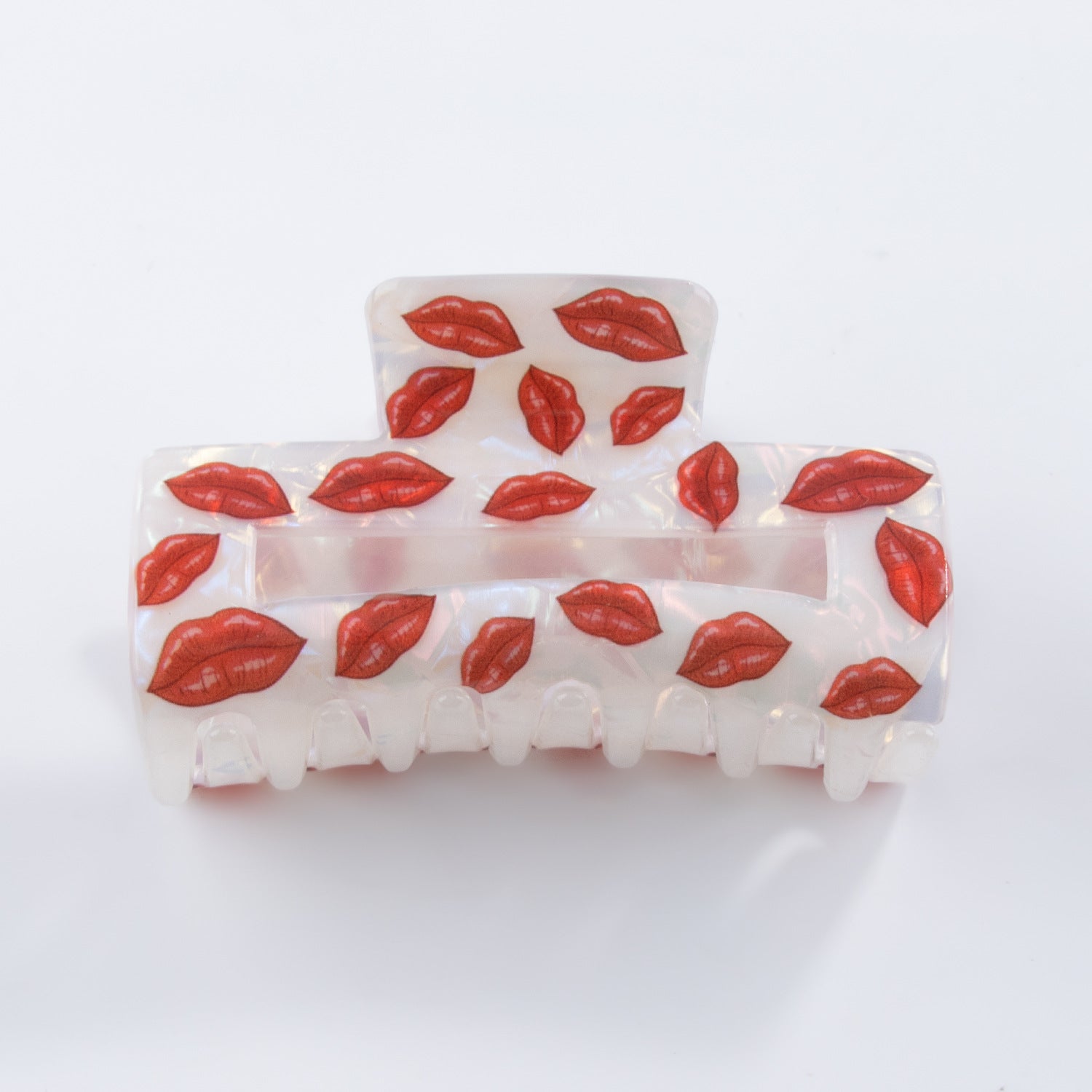 Wholesale pvc 8cm Valentine's Day Autumn and Winter Lip Print Hair Clips