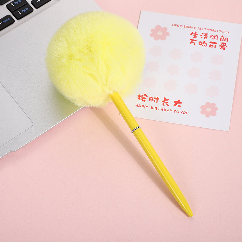 Wholesale Rainbow Moon Sun Cloud Hair Ball Pen