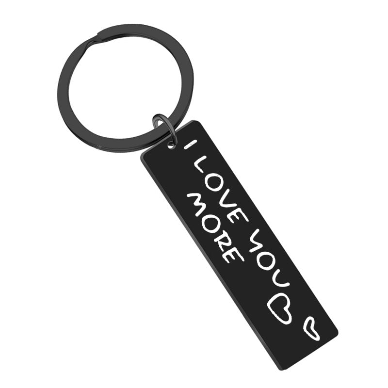 Wholesale I LOVE YOU MORE Stainless Steel Keychain