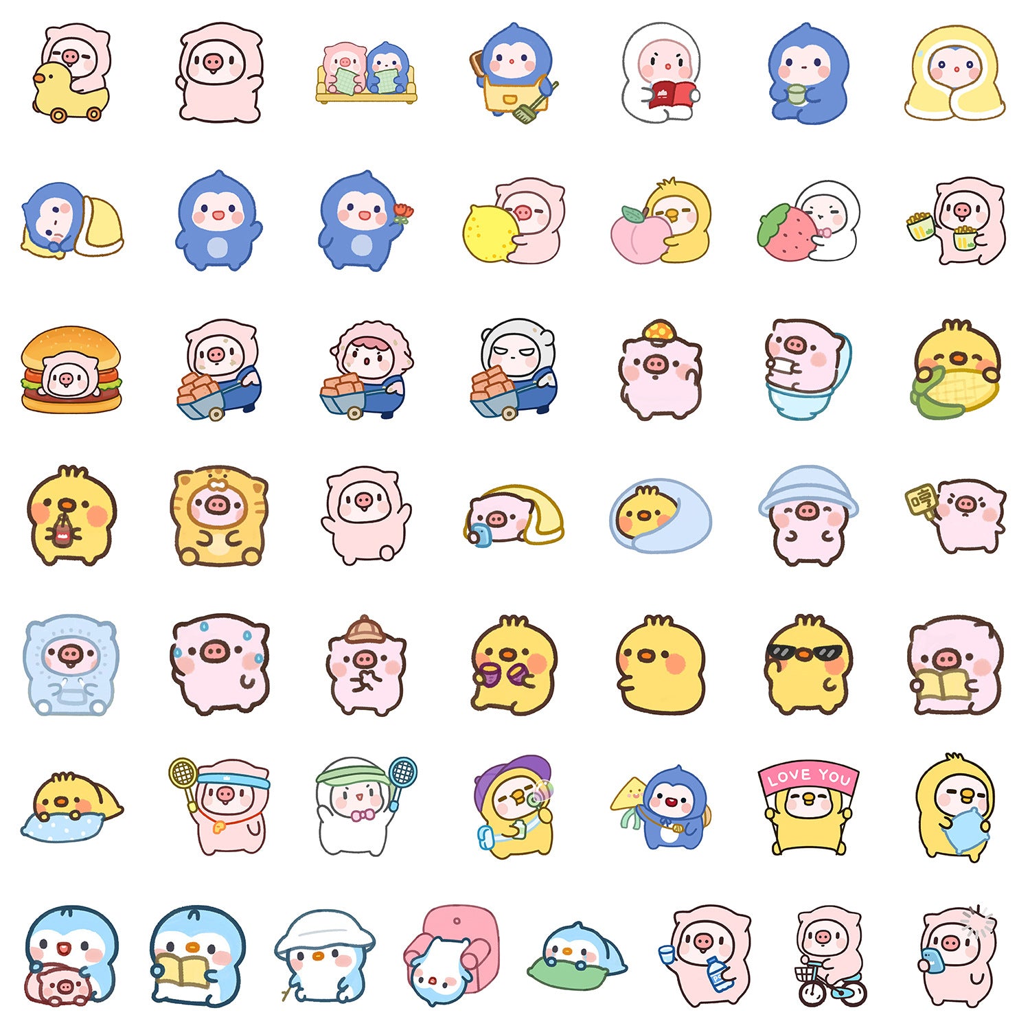 Wholesale 50pcs cute graffiti stickers waterproof decorative stickers