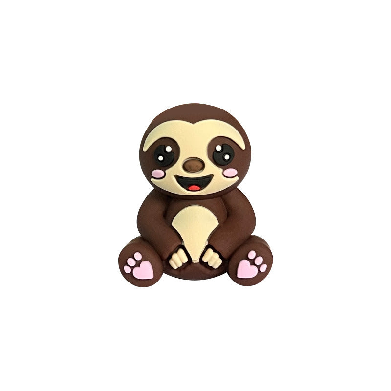 Wholesale 20pcs/pack Food grade animal cartoon 3D silicone glue