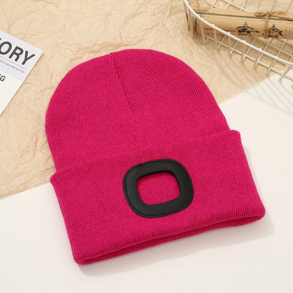 Wholesale Outdoor Windproof Earmuffs Night Riding Light Knitted Hat