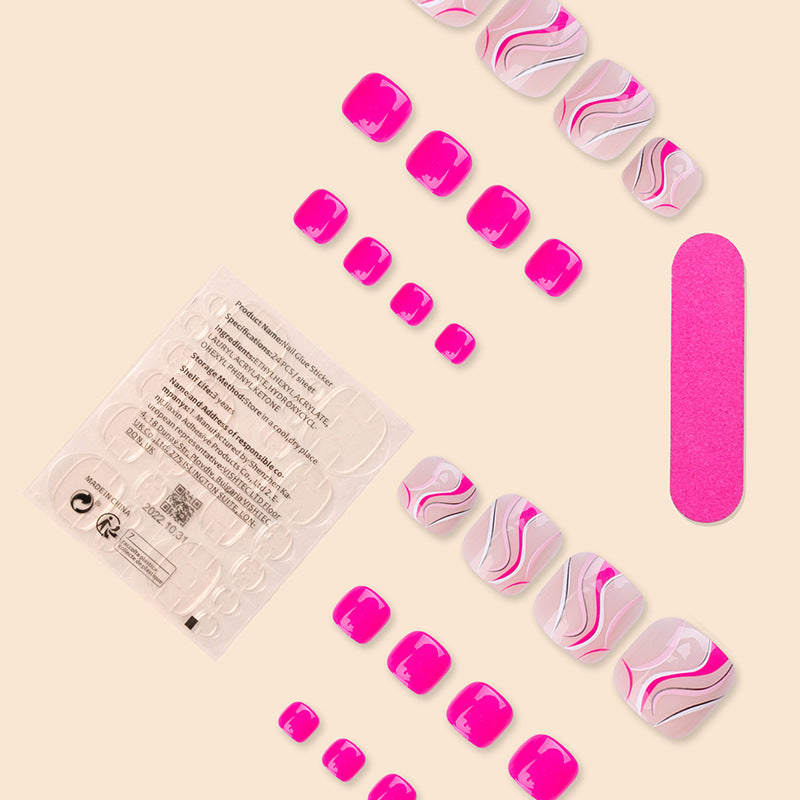 Palacas de uñas de la línea de rosa al por mayor