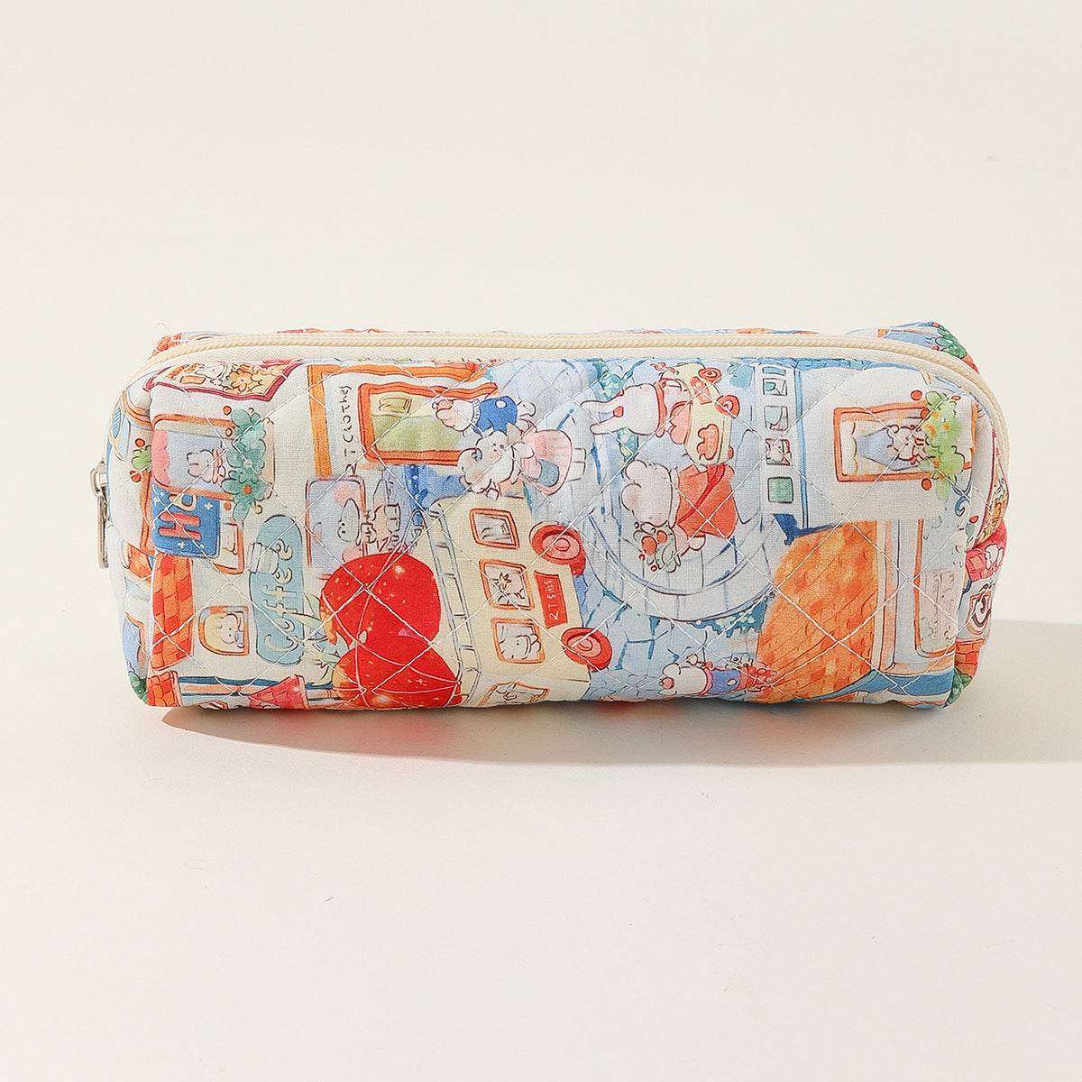 Wholesale Quilted Cotton Mini Striped Polka Dot Portable Cute Flower Storage Bag