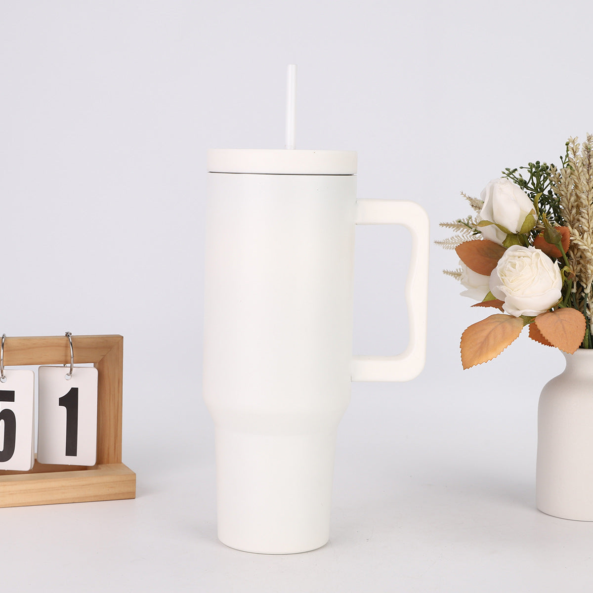 Wholesale 40oz The Third Generation Handle Stainless Steel Thermos Mug with Straw Outdoor Car Ice Master Cup