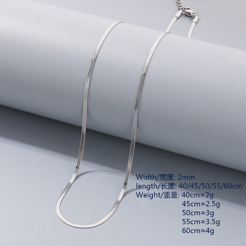 Wholesale Women's Gold Titanium Steel Chain Decoration Necklace