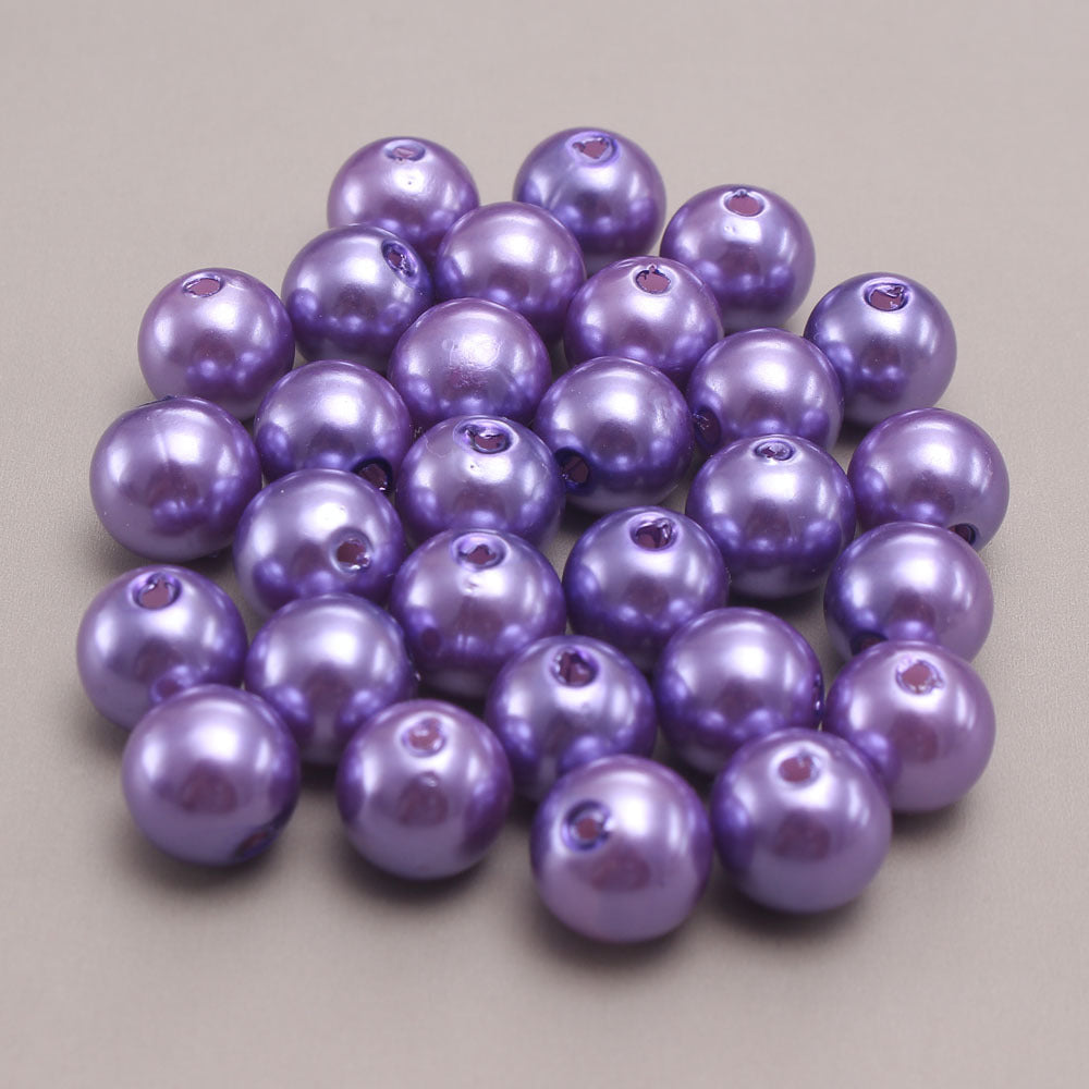 Wholesale of  6-30MM Light Purple Plastic Imitation Pearl Beads