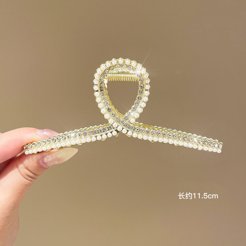 Wholesale Metal Pearl Clip Large Hair Shark Clip