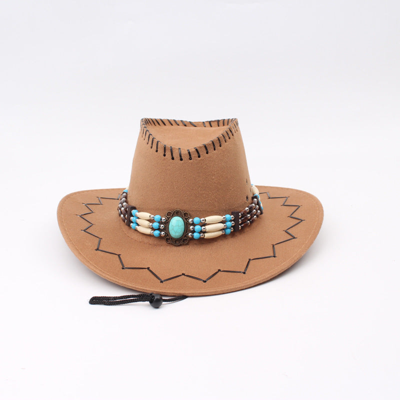 Wholesale Imitation Cashmere Large Brimmed Western Denim Hats