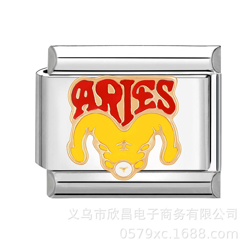 Wholesale Italian Charm Bracelet 9mm DIY Disassembly Stainless Steel Retro Brace Bracelet