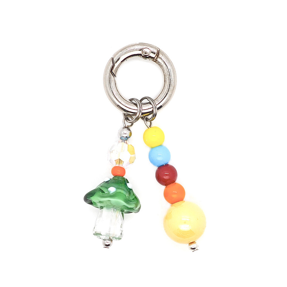 Wholesale Street Dopamine Colorful Beaded Keychain