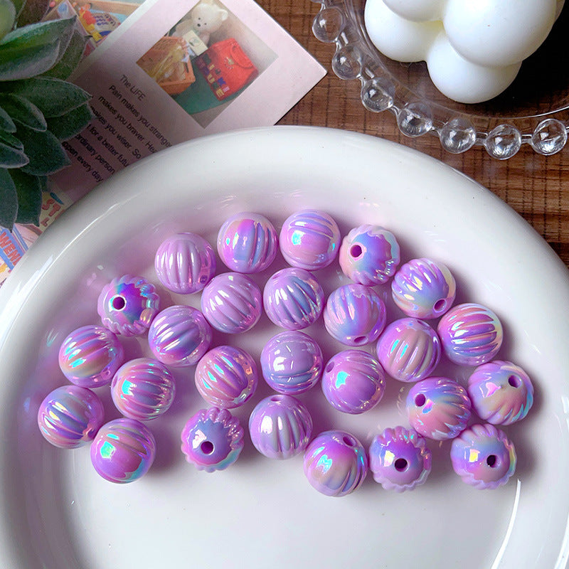 Wholesale 10pcs 14mm Colorful UV Pumpkin  Acrylic Beads