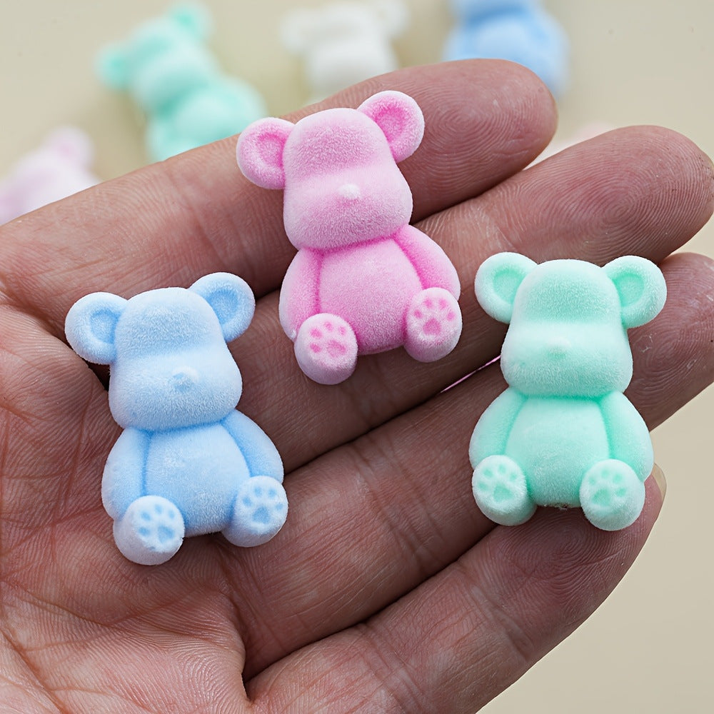 Wholesale  10pcs   Mixed Color Bear Acrylic Beads