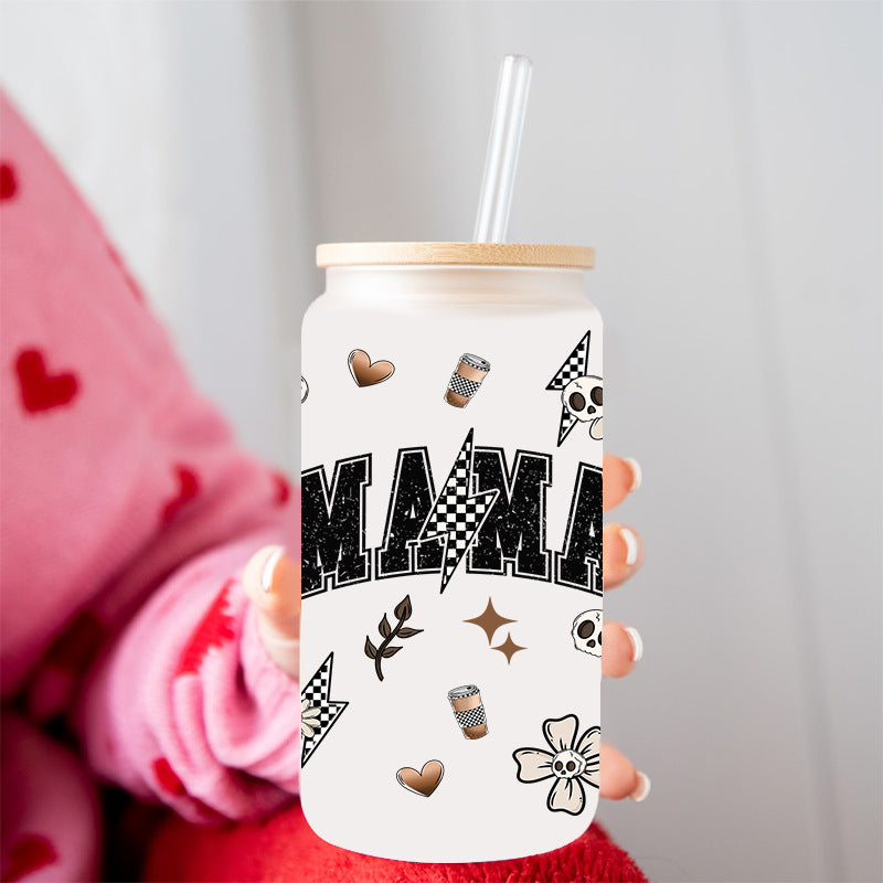 Wholesale Flower Bow Mother's Day  16oz Cup UV DTF Wraps