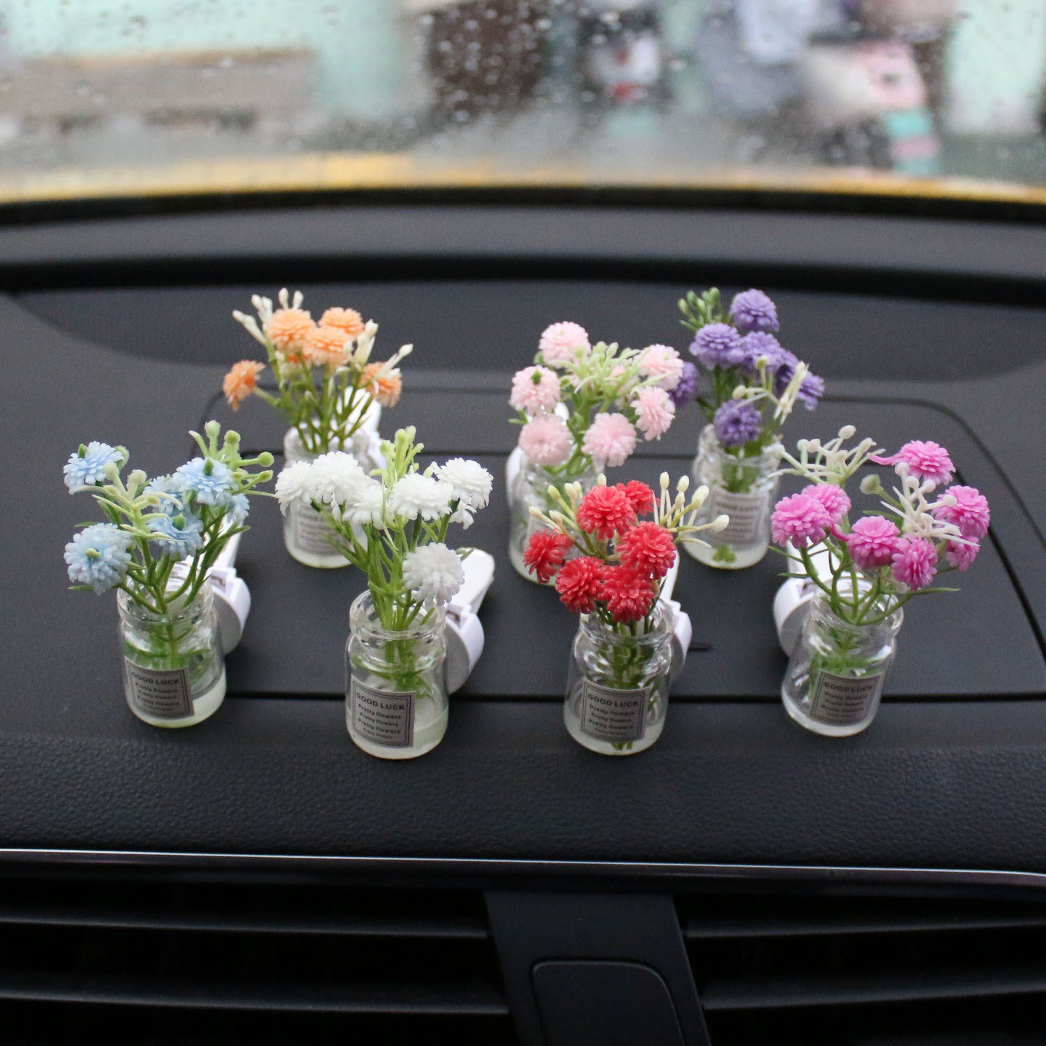 Wholesale Gypsophila Glass Vase Car Air Conditioning Vent Perfume Clip