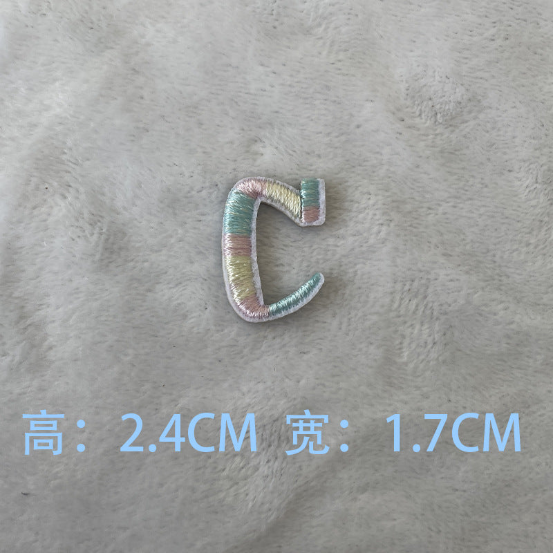 Wholesale Colorful 26 English letters embroidered patch
